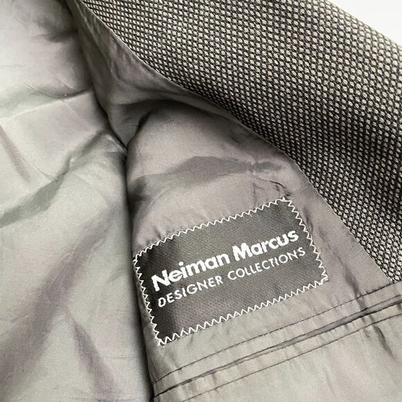 MANI By Giorgio Armani Neiman Marcus Italian Wool Suit Blazer Mens 42R Gray Work - Picture 8 of 16